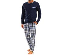 Sesto Senso Pijama Hombre Largo Invierno Clásico Algodon 2 Piezas Ropa De Dormir Conjunto Camisa Manga Larga Pantalones Largos M Jasiek 2188/17