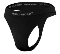 sesto senso Tanga sin costuras para hombre, Negro , L-XL