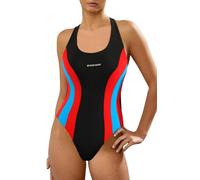 Sesto Senso Traje de Baño Mujer Deportes Competición Bañador de Una Pieza Opaco BW715 XL/40-42 Negro