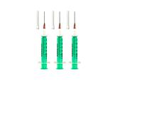 Set: 1, 2 o 3 jeringas de 5 ml jeringa líquida jeringa para hobby con aguja/cánula roma para E-Liquid Aroma Hobby y bricolaje (Set 3 x 5 ml)
