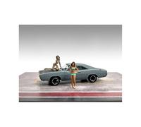 Set 1 de Car Wash Girls, figura de 2 piezas de Dorothy y Barbara para modelos a escala 143 de American Diorama