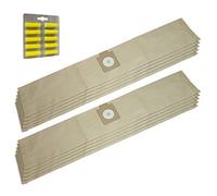 Set 10 Ambientadores + 10 Bolsas de aspiradora para Lux 140701508, DP 9000, DP9000, Powerprof Classic