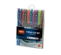 Set 10 Bolígrafos Triangulares Tinta Fluida Colores