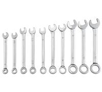 Set 10-tlg. Juego de Llave Boca Anillo 4-11mm Herramienta Llave de Boca Fija