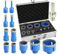 Set 11 Diamond Crown Saw M14 para cerámica y piedra 6-68 mm