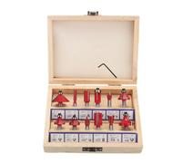 Set 12 Fresadoras Para Madera Para Rellenar Canaladuras Fresadora 6.35 Mm