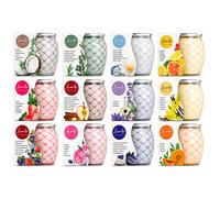 Set 12 Velas Aromáticas Surtidas en Vaso de Vidrio | Perfumadas para Casa