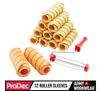 ProDec 9 pulgadas x 1,75" Juego de rodillo de pintura tejido y marco de 13 piezas para pintar con pinturas de emulsión y albañilería en paredes y techos interiores y exteriores, 9".
