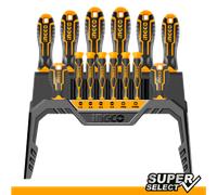 Set 14 Piezas Cacciaviti de Precisión INGCO HKS D1428 Cruz Torx + Porta-Brocas