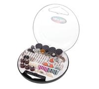 Set - 180 accesorios para mini taladro, incluye brocas, discos y puntas. Compatible con Dremel, ideal para manualidades y trabajos de precisión.