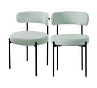 Set de 2/4/6 sillas de comedor tejido de terciopelo ergonómico color a elegir