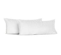 Set 2 Almohadas Viscoelástica 40x135cm Transpirable, Relleno de Espuma de Memoria Fragmentada envueltos en Capas de Fibra, Funda de Aloe Vera, Experiencia de Sueño Fresca y Cómoda