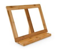 Set 2 Atriles Libros Bambú, Soporte Lectura Madera para Cocina y Despacho, 23,5 x 32 x 12 cm, para Partituras, Natural