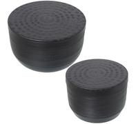 SET 2 CAJAS ALUMINIO TALLADO NEGRO_°13X9+°16X10CM