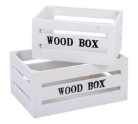 Set 2 Cajónes de madera blancos