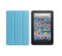 Set 2 En 1 Para Amazon Kindle Fire 7 12. Gen. 2022 Funda De 7 Pulgadas + Cristal