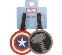 Disney Marvel Thor y Capitán América - 2 etiquetas para equipaje o equipaje de mano multicolor