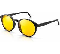 Set 2 gafas filtro luz azul, lente ámbar día + lente roja noche, regulador del reloj circadiano, reduce fatiga ocular y migrañas, para ordenador, gaming y mejora del descanso, unisex hombre mujer