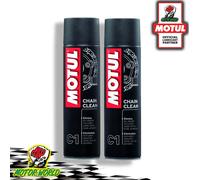 Set 2 Latas Botellas Desengrasante Cadenas MOTUL C1 Chain Clean Moto