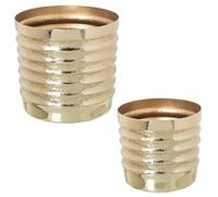 SET 2 MACETEROS ALUMINIO DORADO_°16X14+°20X19CM