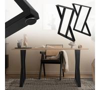Set 2 patas para mesa soporte forma de X corredores para tablero 50 x AL71 cm
