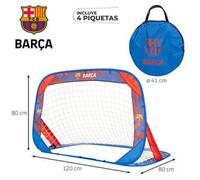 Set 2 Porterías Fútbol FC Barcelona Pop-Up 120x80x80 cm - CD Talla única