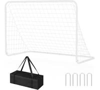 Set 2 Porterías Fútbol Portátiles 6×4 Pies + Red Rebounder 7×5 Pies: Incluye Balón, Bomba, Conos, Estacas y Bolsa. Bastidor De Acero, Malla PE, Para Entrenamiento Infantil y Juvenil Interior y Exterio