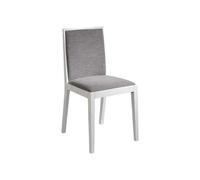 MOMMA HOME Set de 2 Sillas de Comedor - Modelo AIRIO - Color Blanco/Gris - Material Tela/Madera - Medidas 45x49x88 cm