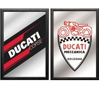 Set: 2 Spiegelbilder Ducati Emblema Marca de Coches Decoración 20x30 CM Murales