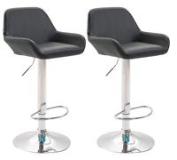 Set 2 taburetes de bar braga en cuero pu 51x52x89 cm