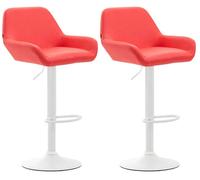 Set 2 taburetes de bar braga en cuero pu 51x52x89 cm