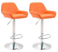 Set 2 taburetes de bar braga en cuero pu 51x52x89 cm