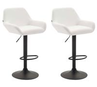 Set 2 taburetes de bar braga en cuero pu 51x52x89 cm