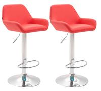 Set 2 taburetes de bar braga en cuero pu 51x52x89 cm