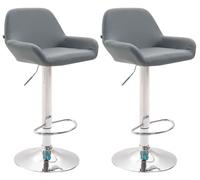 Set 2 taburetes de bar braga en cuero pu 51x52x89 cm