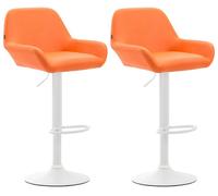 Set 2 taburetes de bar braga en cuero pu 51x52x89 cm