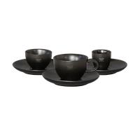 Set 2 tazas de cerámica con plato INCAPTO - 60 ml
