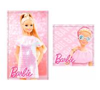 Set 2 toallas barbie algodon 12 unidades