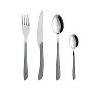 Set 24 cubiertos acero mango gris Afrodita