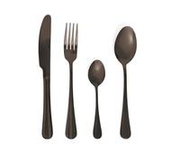 Juego de cubiertos quid celebrant metal 24 piezas negro 8414793547246 s2700317 quid