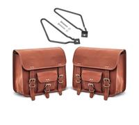 Set 2x alforja bolsa lateral + soporte SV1 Vintage marron