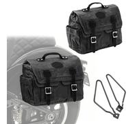 Set 2x Alforjas laterales moto + soporte CV1 negro