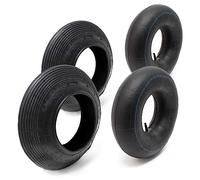 Set 2x cámaras aire 2x cubiertas rueda carretilla 4.00-8 Válvula TR13 Jardinería Construcción