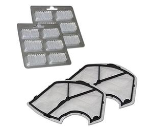 Set - 2X Filtro de Motor + 12 Ambientadores para Vorwerk Kobold VK 140, 150, VK140, VK150