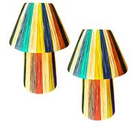 Set 2x Lámpara De Mesa Boho Marrakesch Orient Natural 40cm Hecha A Mano