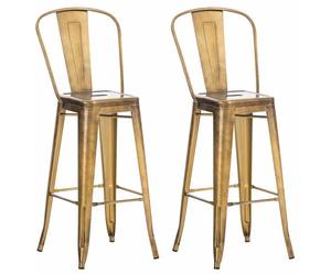 Set 2x taburete industrial aiden 44x52x115 cm