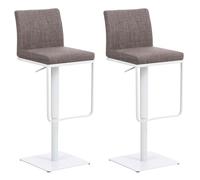 Set 2x taburete panama en tela 42x44x86 cm