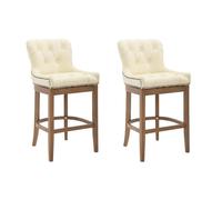 Set 2x taburetes lakewood en cuero original 55x57x109 cm
