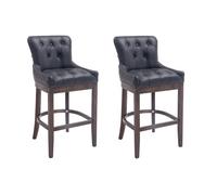 Set 2x taburetes lakewood en cuero original 55x57x109 cm