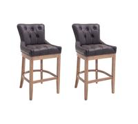 Set 2x taburetes lakewood en cuero original 55x57x109 cm